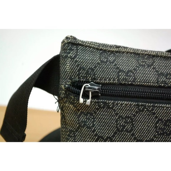 Vintage Gucci Black Denim Waist Bag - Picture 4 of 8